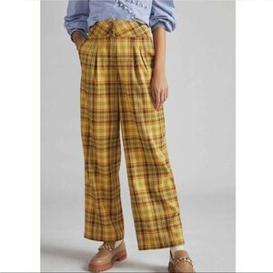 Yellow Plaid Women's Pants
